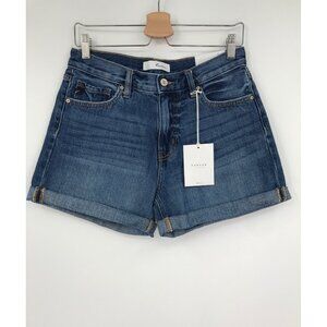 Kancan Beau High Rise Denim Jean Cuffed Shorts 7/27 NEW